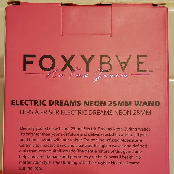 Foxy bae Curling Iron Styling Tool Curling Wand 25mm Neon Electric Dreams - Picture 9 of 11